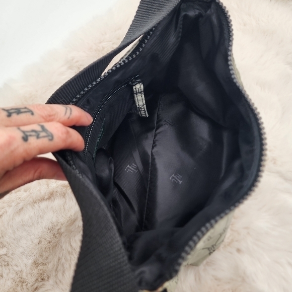 Lauren Ralph Lauren 90a y2k monogram shoulder bag with silver‎ buckles on sides - Picture 3 of 13